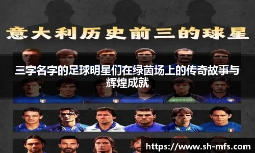 三字名字的足球明星们在绿茵场上的传奇故事与辉煌成就
