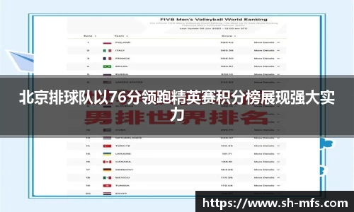 北京排球队以76分领跑精英赛积分榜展现强大实力